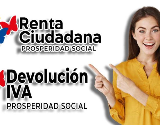 Cómo Inscribirse para la Renta Ciudadana-MP Noticias, logo devolución del IVA, Renta Ciudadana, mujer alegre señalando