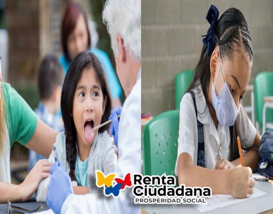 Corresponsabilidades-MP Noticias, imagen de niña con su mama y un doctor revisándola, imagen de niña escribiendo en un aula de clases