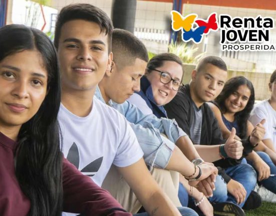 Pagos Renta Joven-MP Noticias, imagen con grupo de Jovenes, logo de renta joven