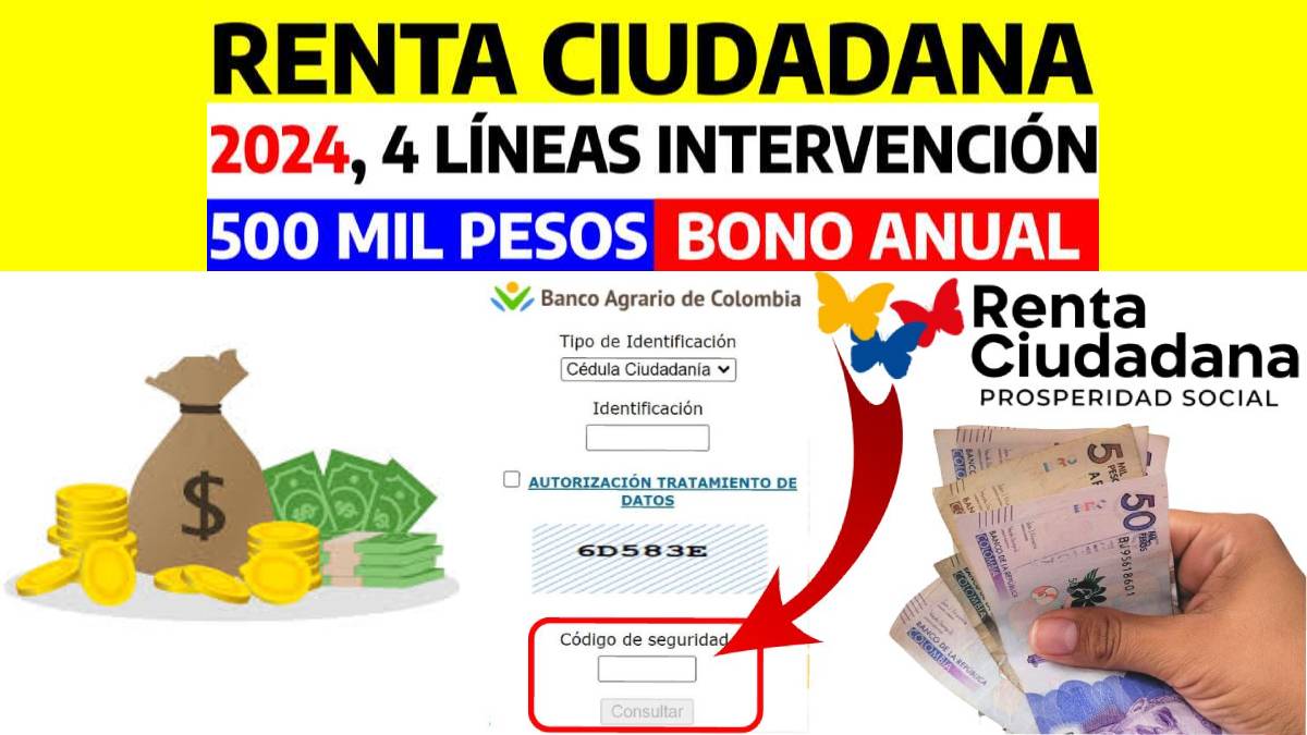 Subsidio Renta Ciudadana 2024, Logo Renta Ciudadana, Imagen de consulta de pagos