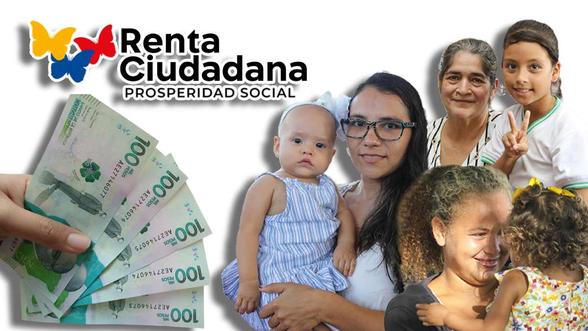 Madres cabeza de hogar-MP Noticias, imagen de madres cabeza de hogar , logo de renta, billetes colombianos de 100 mil pesos.