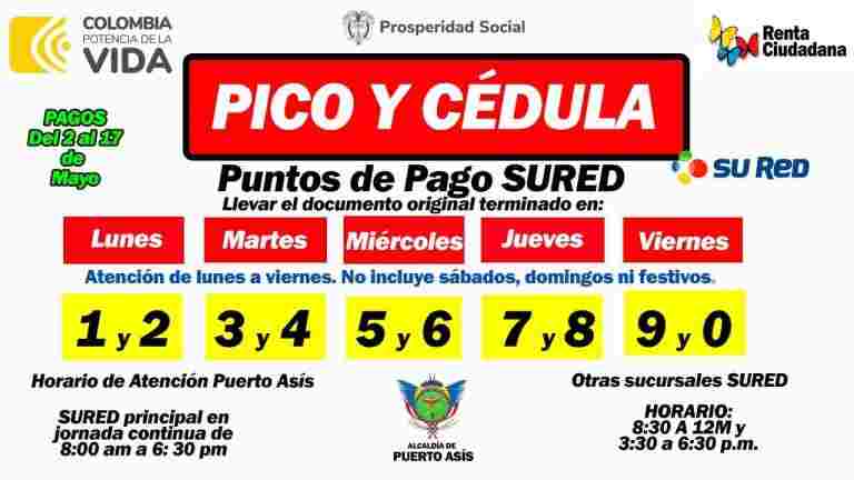 Pico y Cédula Renta Ciudadana- créditos alcaldía puerto Asís