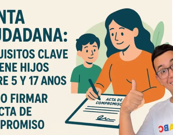 foto editada por mpnoticias en palabras Renta Ciudadana: Requisitos clave si tiene hijos entre 5 y 17 años | Cómo firmar el Acta de Compromiso